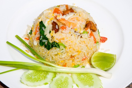 Rice with seafoodの写真素材