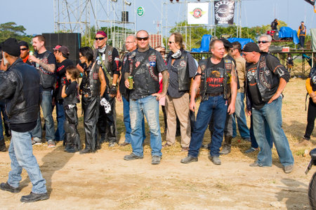HUA HIN, THAILAND - DEC 4: Participants in Hua Hin Bike Week on December 4, 2010 in Hua Hin, Thailand . Bikers from all over Thailand came to Hua Hin. のeditorial素材
