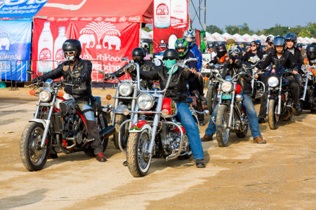 HUA HIN, THAILAND - DEC 4: Participants in Hua Hin Bike Week on December 4, 2010 in Hua Hin, Thailand . Bikers from all over Thailand came to Hua Hin. のeditorial素材
