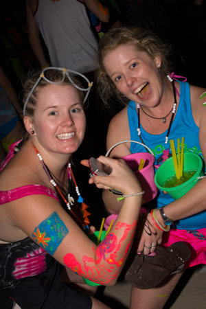 PHANGAN - JANUARY 08 : There are about 10,000 people every month at this Phangan beach Full moon party, on January 08, 2012 in Koh Phangan , Thailand .のeditorial素材