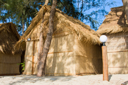 Tropical house on the beach in Sihanoukville, Cambodiaのeditorial素材