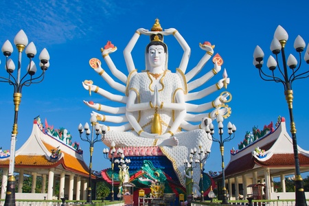 Statue of Shiva on Koh Samui island in Thailandの写真素材