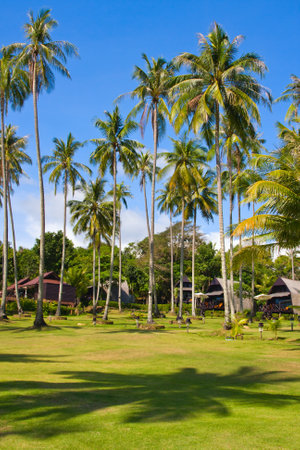 Beach bungalow , Thailand .のeditorial素材