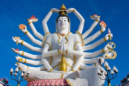 Statue of Shiva on Koh Samui island in Thailandの写真素材