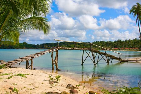 Beautiful tropical beach in Koh Kood , Thailandの写真素材