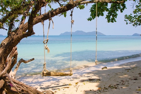 Beautiful tropical beach at island Koh Wai , Thailand .の写真素材
