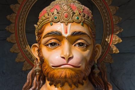 Hanuman statue in Rishikesh, Indiaの写真素材