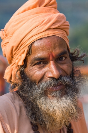 Indian sadhu (holy man). Devprayag, Uttarakhand, India.の写真素材