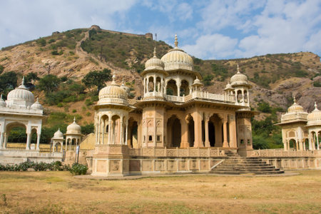 The Marble Palace in Jaipur, India .