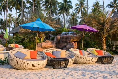 Swimming pool on the beach  Island Koh Kood , Thailand  の写真素材