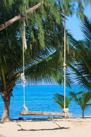 Beautiful tropical beach on island Koh Phangan, Thailand.の写真素材