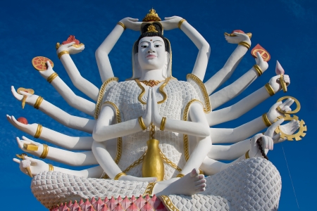 Statue of Shiva on Koh Samui island in Thailandの写真素材