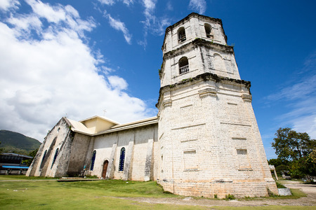 An old baroque church in the Oslob, Philippines.の写真素材