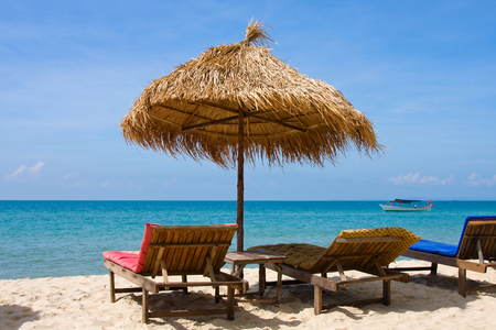 Beautiful tropical beach in Sihanoukville, Cambodia .の写真素材