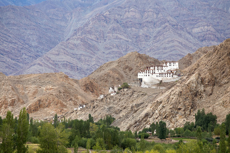 Chemdey gompa, Buddhist monastery in Ladakh, Jammu & Kashmir, Indiaの写真素材