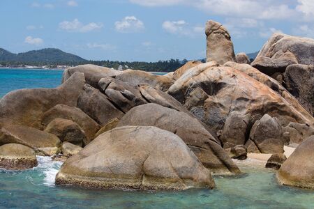 Hin Ta and Hin Yai Rocks , grandmother and grandfather rock in Koh Samui, Thailand