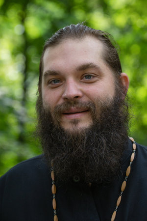 KIEV, UKRAINE - JULY 27, 2016 : Parishioners Ukrainian Orthodox Church Moscow Patriarchate during religious procession. At present there is undeclared war of Kiev Patriarchate and Moscow Patriarchateのeditorial素材