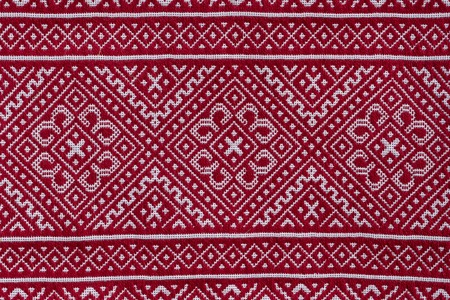 Detail Ukrainian folk wedding towel texture for background. Embroidered good by cross-stitch...