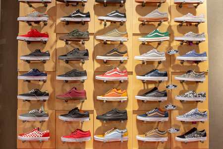 BANGKOK - NOVEMBER 18, 2014: sneakers shop in Siam Paragon Mall in Bangkok, Thailand