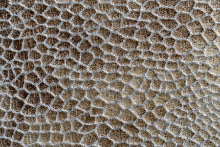 Background and texture of a piece of fabric simulating snake skin, close up