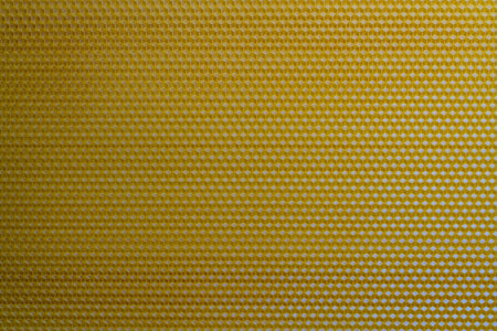 Background texture and pattern of section voshchina of wax honeycomb from a bee hive for filled with honey. Voshchina an artificial basis for the construction of honeycombs, sheet of wax of the cellsの写真素材