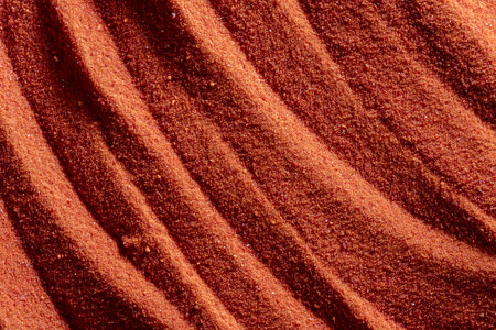 Small bright orange crystals, close up, abstract colorful backgroundの写真素材
