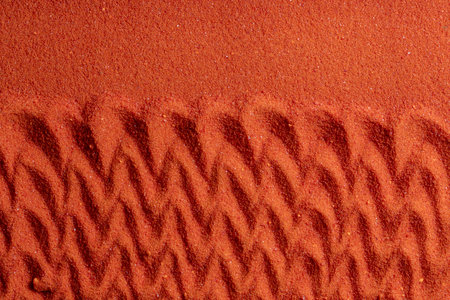 Small bright orange crystals, close up, abstract colorful backgroundの写真素材