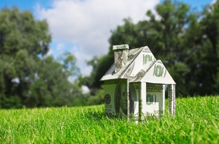 Concept picture on money for new housingの写真素材