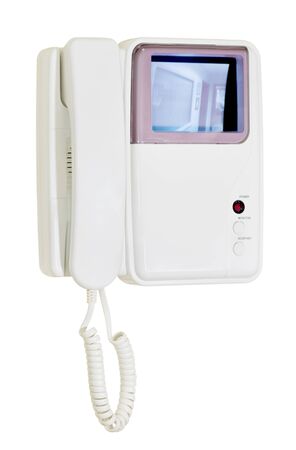 included intercom isolated on whiteの写真素材