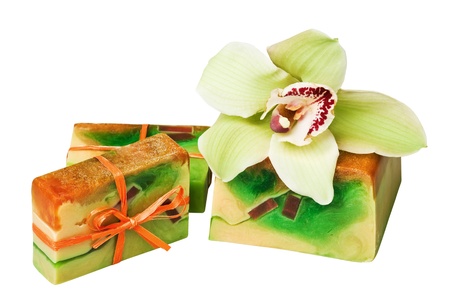 handmade soaps and aroma of orchidsの写真素材