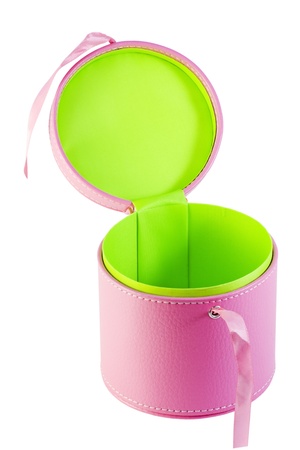 color box for gifts isolated on a white backgroundの写真素材
