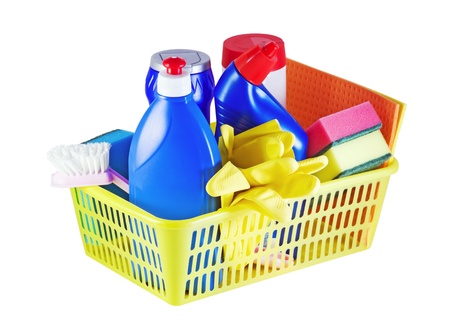 different cleaners for home and office managementの写真素材