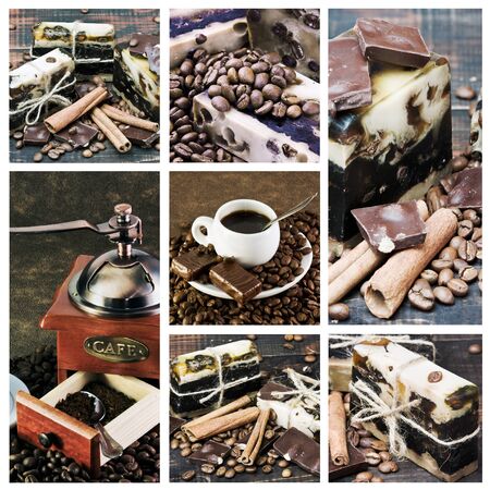 collage on the theme of coffee and a natural handmade soap
 
の写真素材