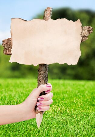 pointer in hand, isolated on a white background の写真素材