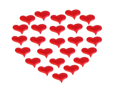 big heart made up of tiny hearts valentinesの写真素材