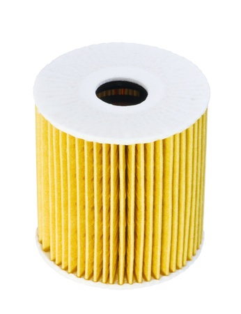 automotive filter isolated on white backgroundの写真素材