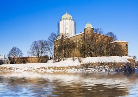 old castle in Vyborgの写真素材