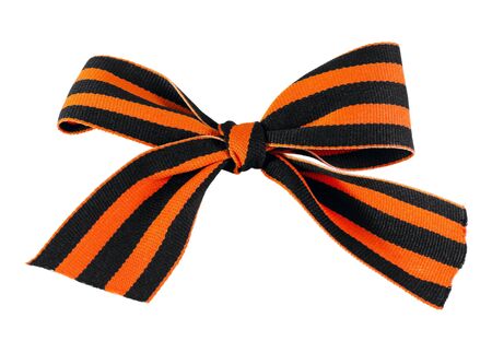 bow in the orange bar isolated on a white background