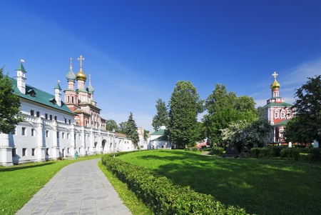 The Gate Church and the wall of the Novodevichy Convent. Moscow. Russia.の写真素材