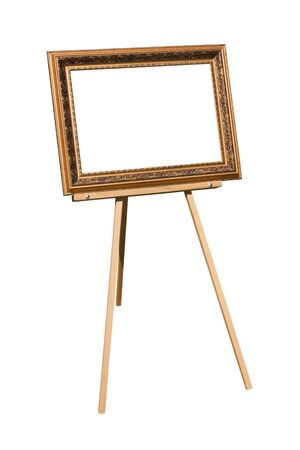easel with a blank frame for the pictureの写真素材