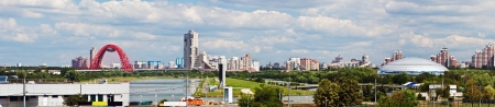 panoramic view of the areas of Moscow and rowing canal. Russiaの写真素材