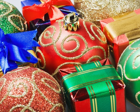 Christmas and New Year's gifts and toysの写真素材