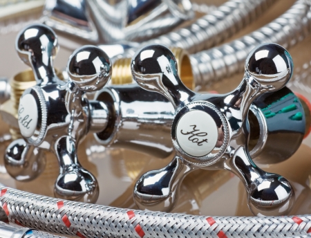 bathroom fixtures and fittings are of different construction の写真素材