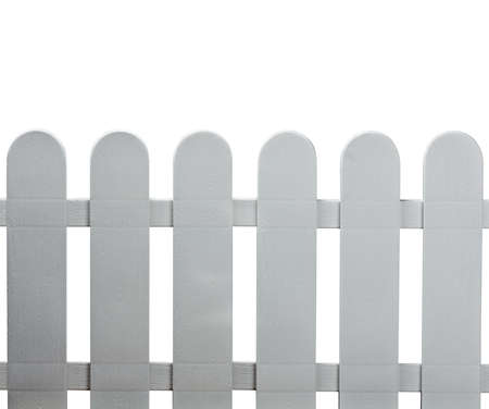 garden fence on a white の写真素材