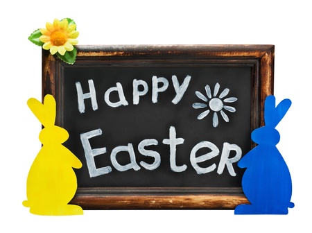 decorations for Easter isolated on white backgroundの写真素材