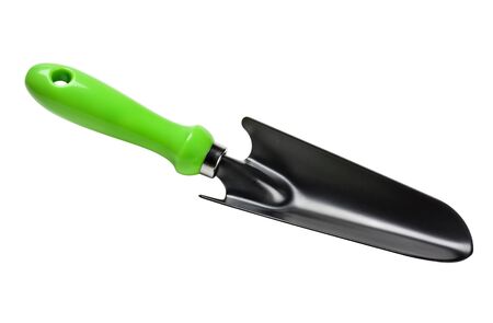 garden shovel isolated on white backgroundの写真素材