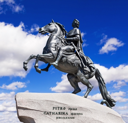 Monument to Peter the Great in St. Petersburg, Russiaの写真素材