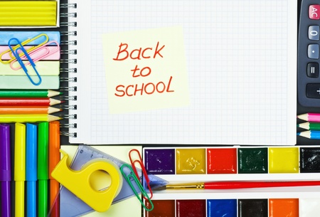 sticker with the words back to school on accessoriesの写真素材