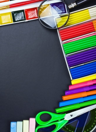 school supplies to the school boardの写真素材