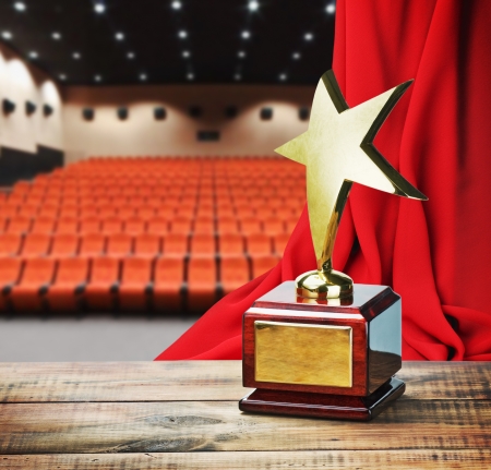 Star award for service to the background of the auditoriumの写真素材